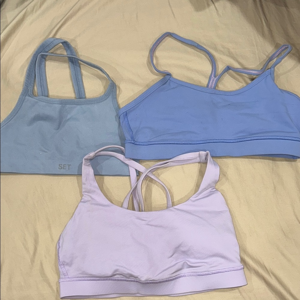 Blue/Lavender Sports Bra Set